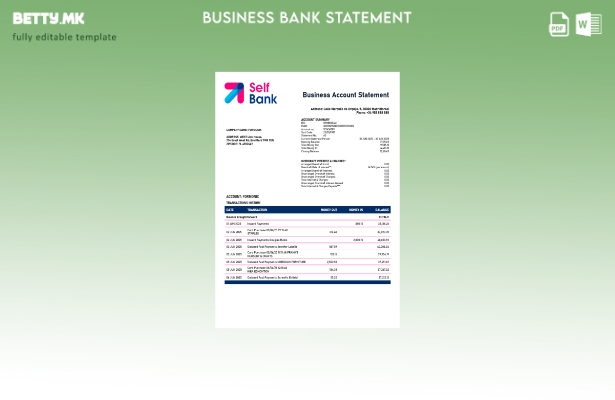 модерен стил Извод на претпријатие за сметка на Шпанија само банка Шаблон Word и